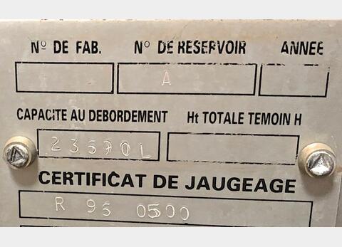 Cuve inox Agit&eacute; N&deg;A.B.C.et D 23.600 litres