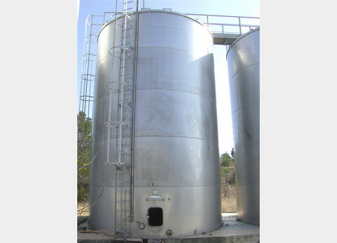 Cuve de stockage INOX304 de 150 m3 - Cylindirque verticale fond plat