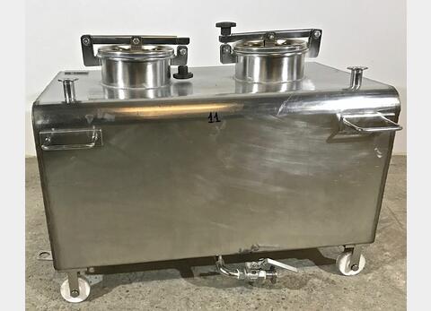 Cuve inox de stockage parall&eacute;l&eacute;pip&egrave;dique