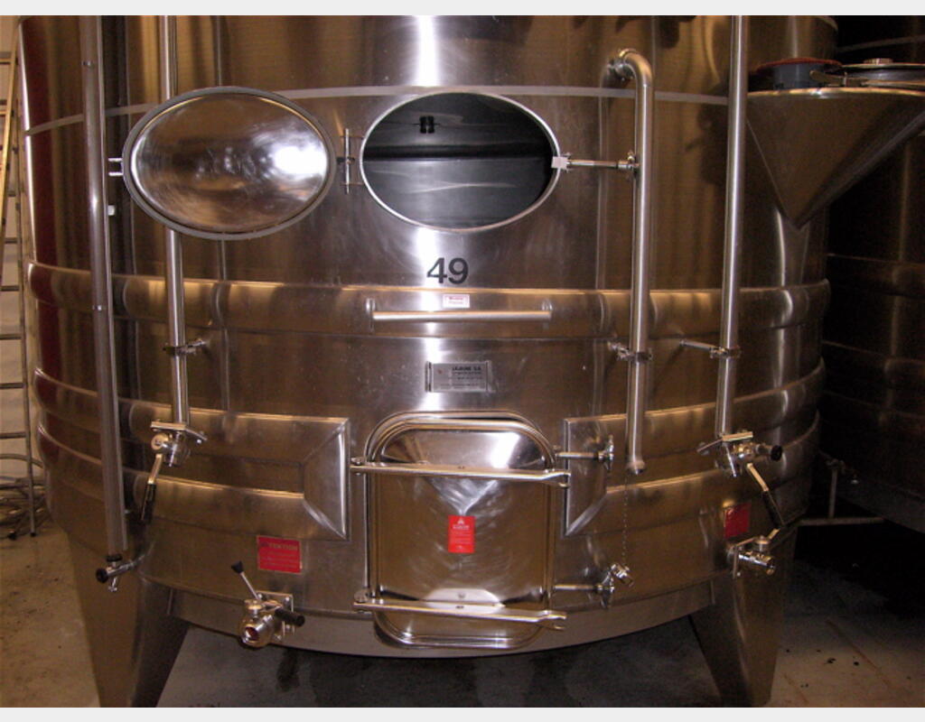 Cuve inox de vinification 180hls - Marque : LEJEUNE, année 2001