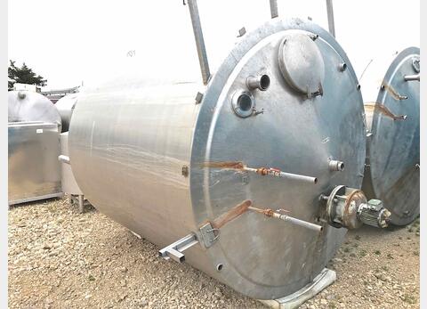 Cuve inox cylindrique verticale agitée - isolée sur pieds capacité 100 hls