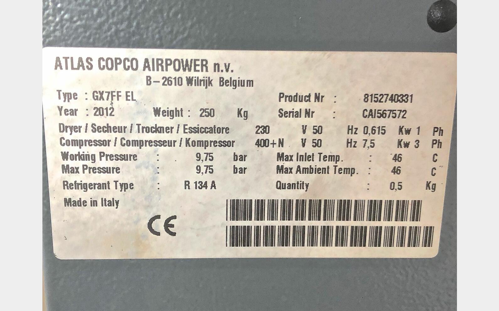 Compresseur Atlas Copco CST19