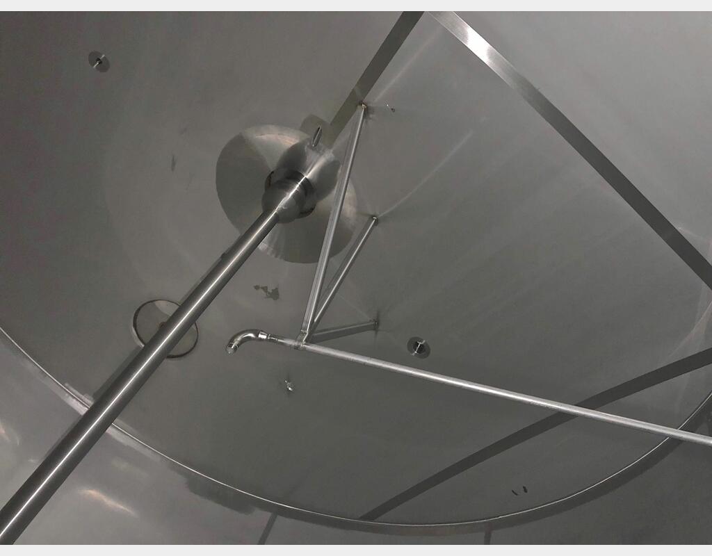 Cuve inox fond conique sur pieds - Agitée