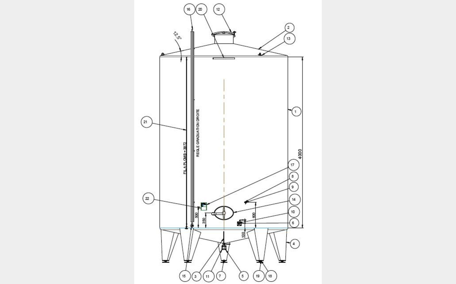 cuve stockage INOX 316L MATERIEL NEUF