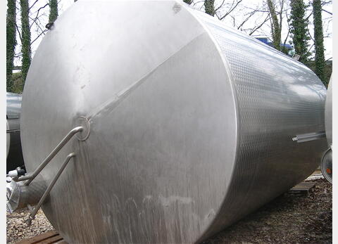 CUVE INOX 316 L FOND PLAT DE 360 HLS - TOIT CONIQUE AVEC CHEMINEE DEPORTEE