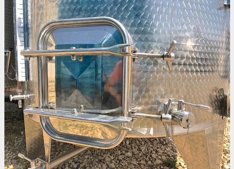 Cuve INOX &agrave; chapeau flottant 50 hls. Fond conique sur pieds