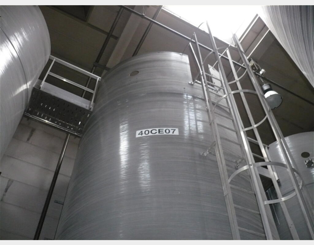CUVE FIBRE CYLINDRIQUE VERTICALE - FOND PLAT