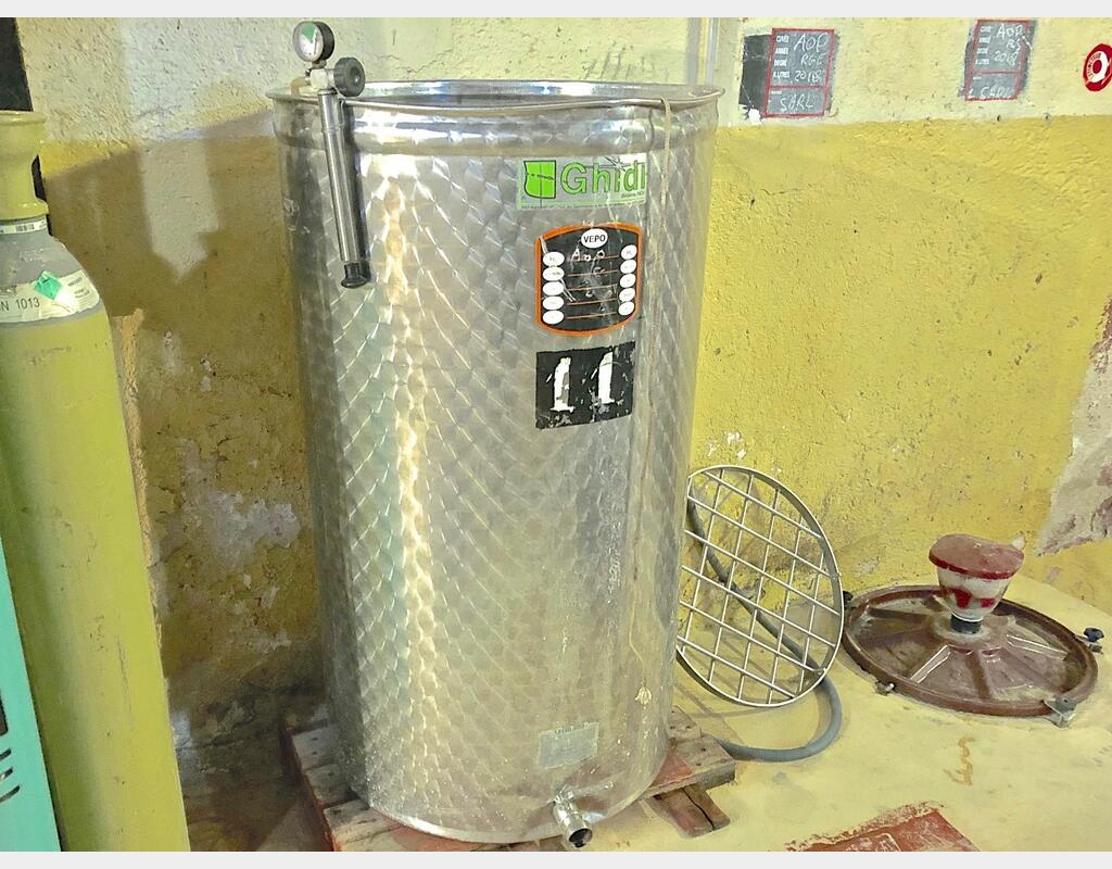 Cuve inox chapeau flottant - Volume : 5 hectos (500 litres)