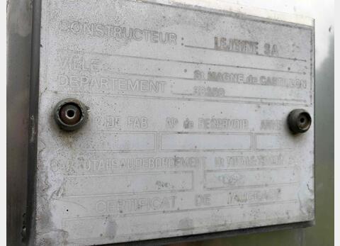 Cuve stockage inox LEJEUNE