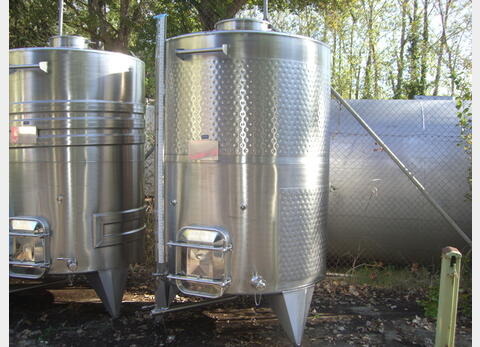 Cuve Inox 304 de vinification 43 hls - Fond conique sur pieds