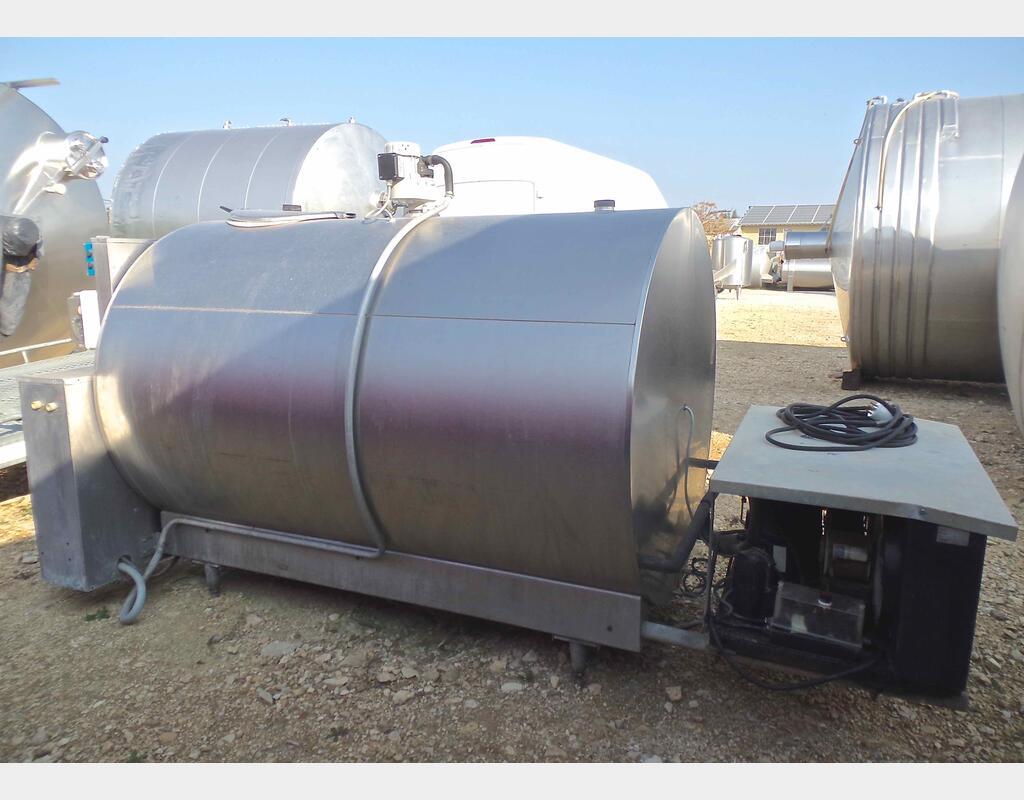 Tank à lait INOX - Volume : 2 000 litres
