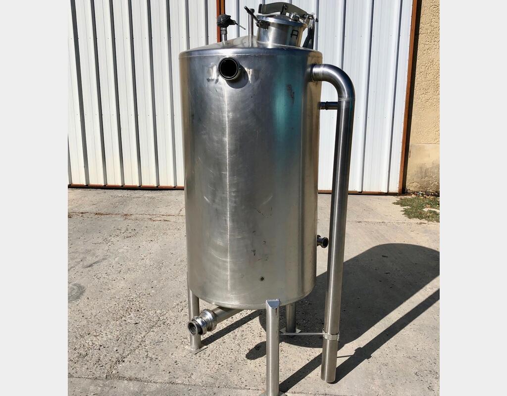 Cuve inox cylindrique - Verticale sur pieds
