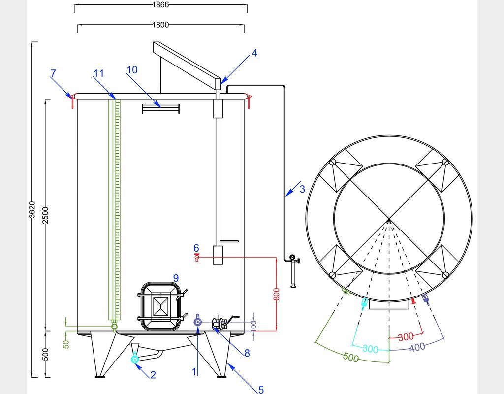 CUVE INOX 6500 LITRES A CHAPEAU FLOTTANT MATERIEL NEUF VOLUME: 6500 LITRES