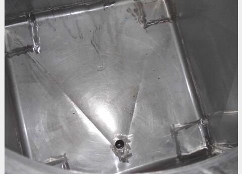 Conteneur INOX rectangulaire - Volume : 1000 litres