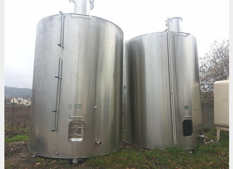 Cuve Inox 316 Fermée de 350 hls - Fon plat - cylindrique verticale