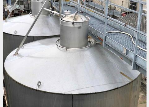 Cuve de stockage inox sur pieds - Volume : 450 HL (45000 litres)