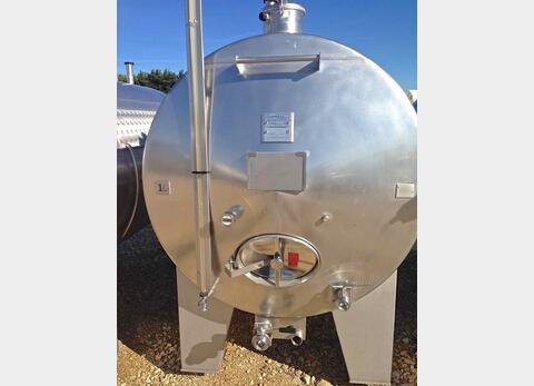 Cuve vinification INOX 304/316 avec circuit de refroidissement