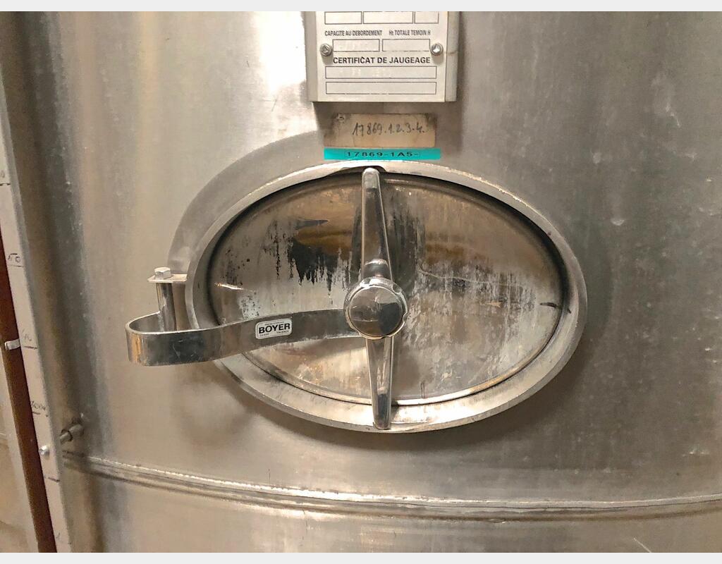 Cuve inox fond conique sur pieds - Agitée