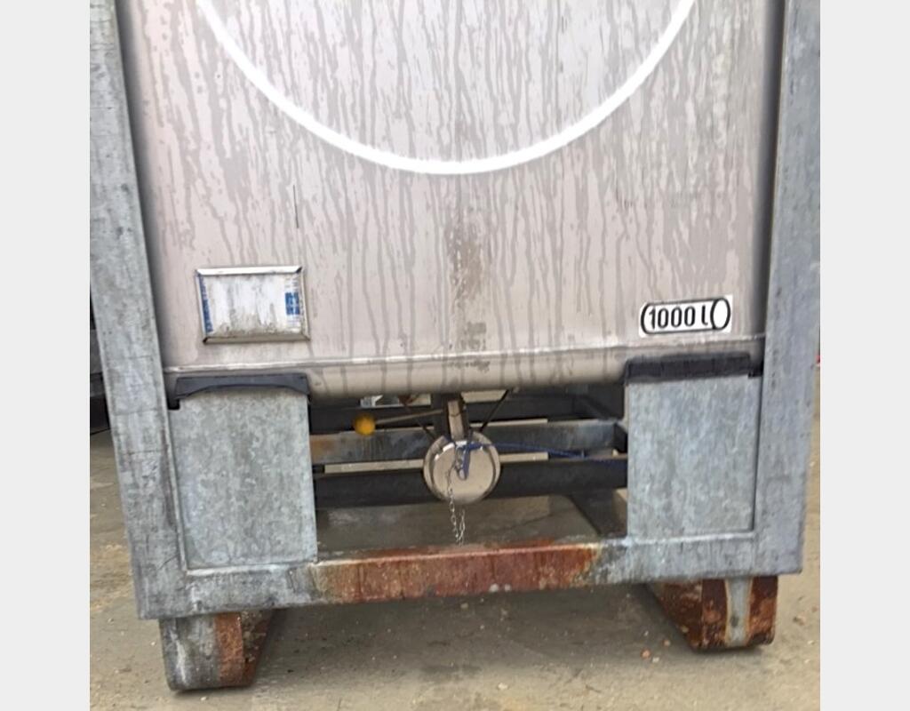 Container INOX 304 sur chassis - Capacité : 1000 litres