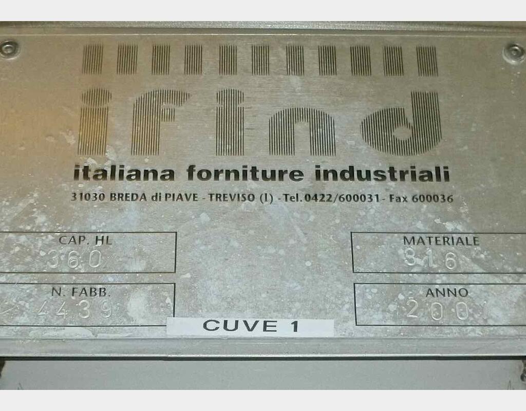 Cuve de stockage inox 316 - Volume : 36 m3