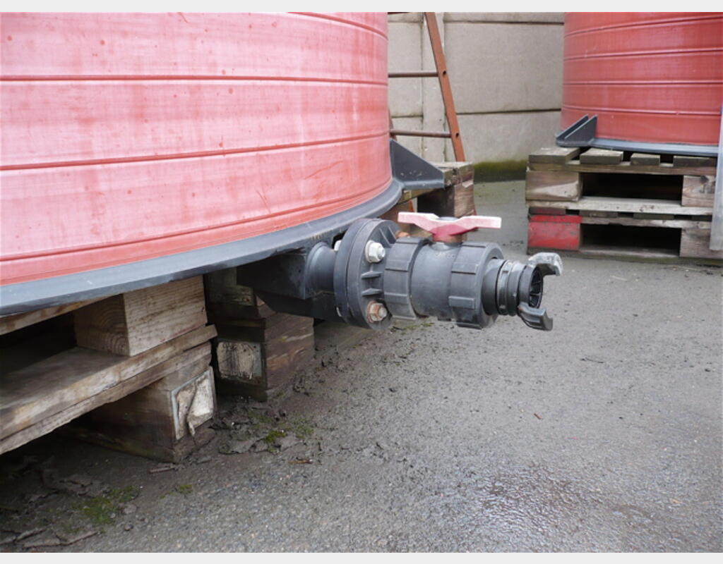 cuve de stockage, PLASTIQUE - cylindrique verticale fond plat
