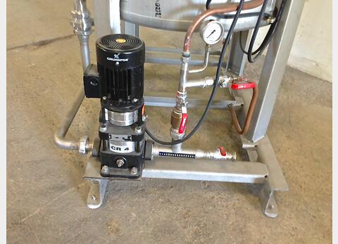 Cuve de stockage INOX avec pompe - Application : stockage de sirop de sucre