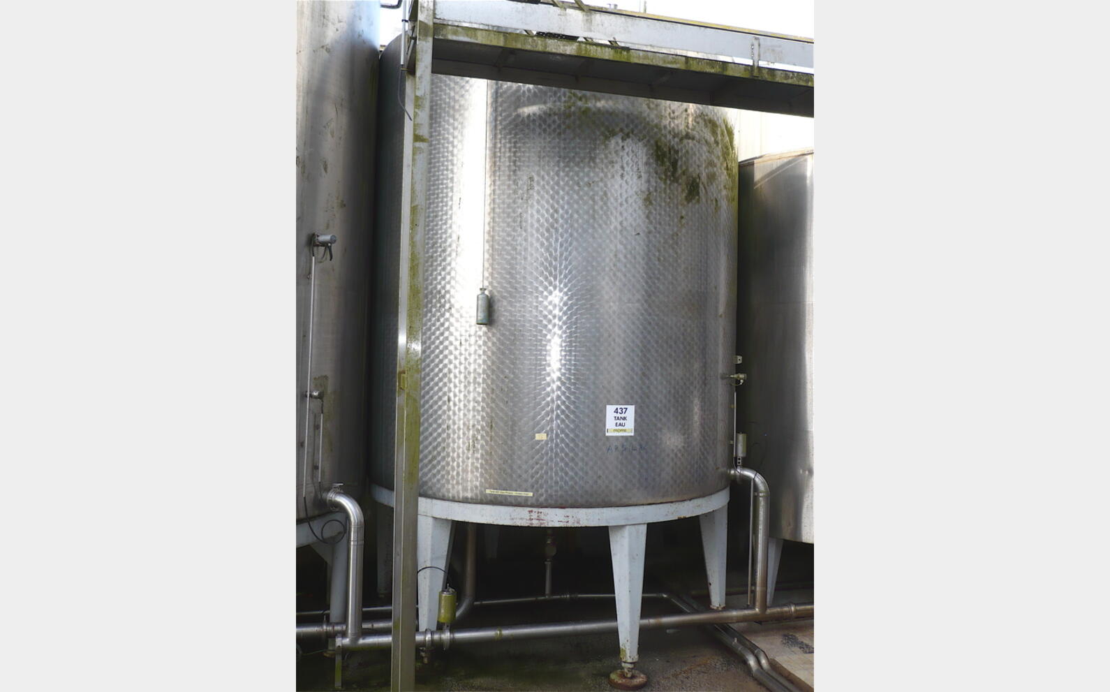 cuve de stockage INOX 304 provenance agroalimentaire