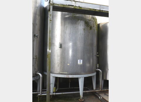 cuve de stockage INOX 304 de 25 m3 - cylindrique verticale sur pieds