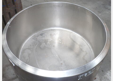 Cuve inox de stockage 600 litres  - à ouverture totale à roulettes