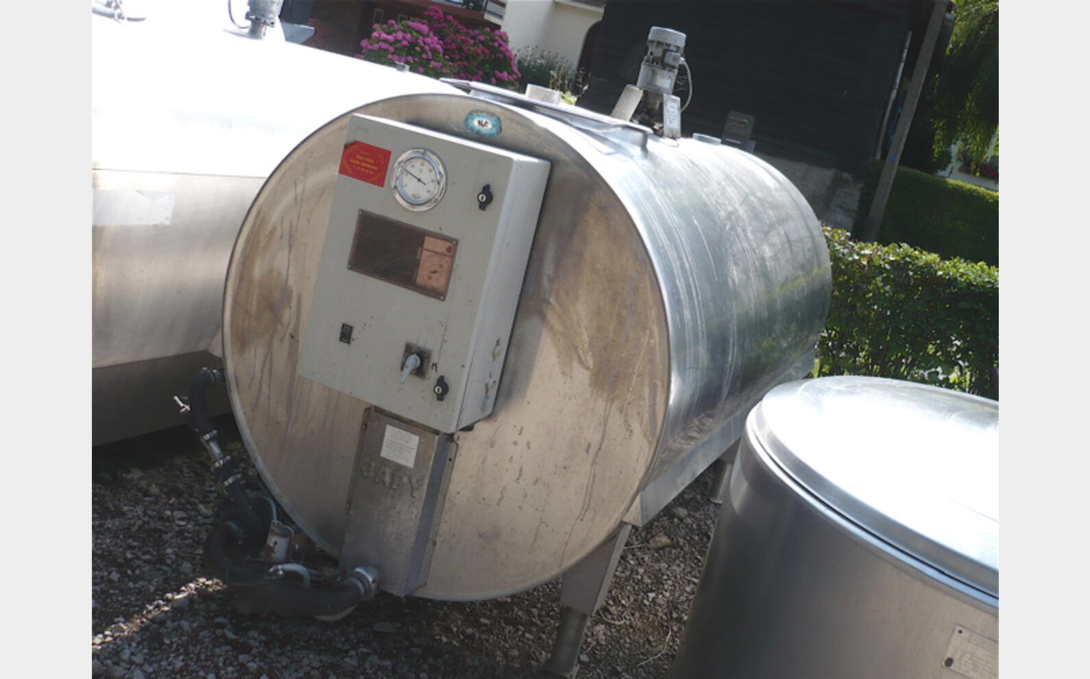 Tank &agrave; lait INOX 304 Volume : 2.080 litres