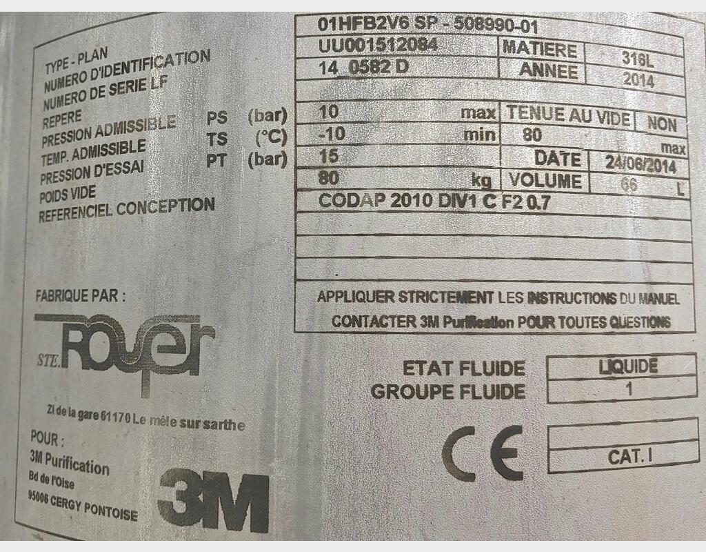 Filtre  inox 316L à cartouche