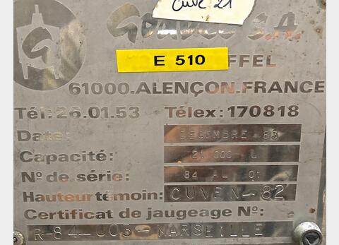 Cuve Inox 316 N21 Goavec