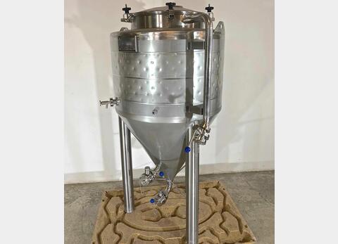 304 stainless steel vat - Closed on feet - Cylindro-conical