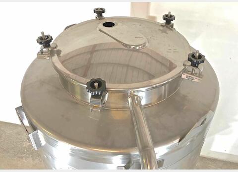 304 stainless steel vat - Closed on feet - Cylindro-conical