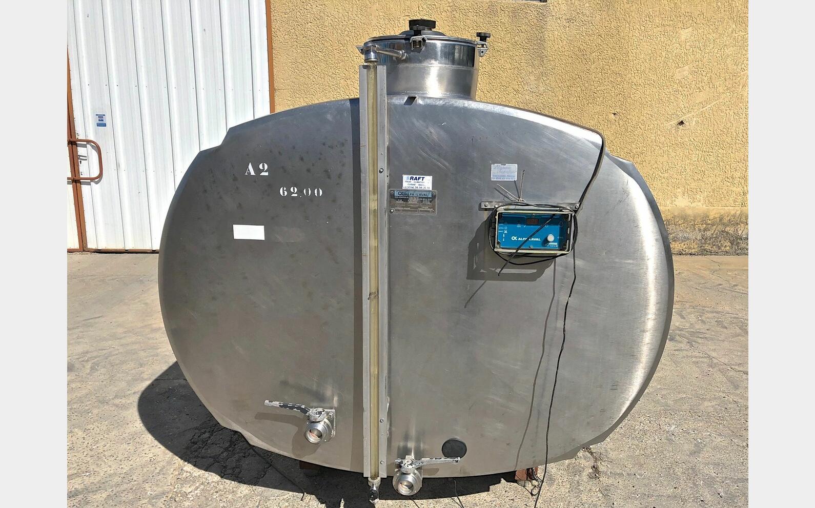 Tank &agrave; lait inox PU0118 Type : RVS ALFA LAVAL