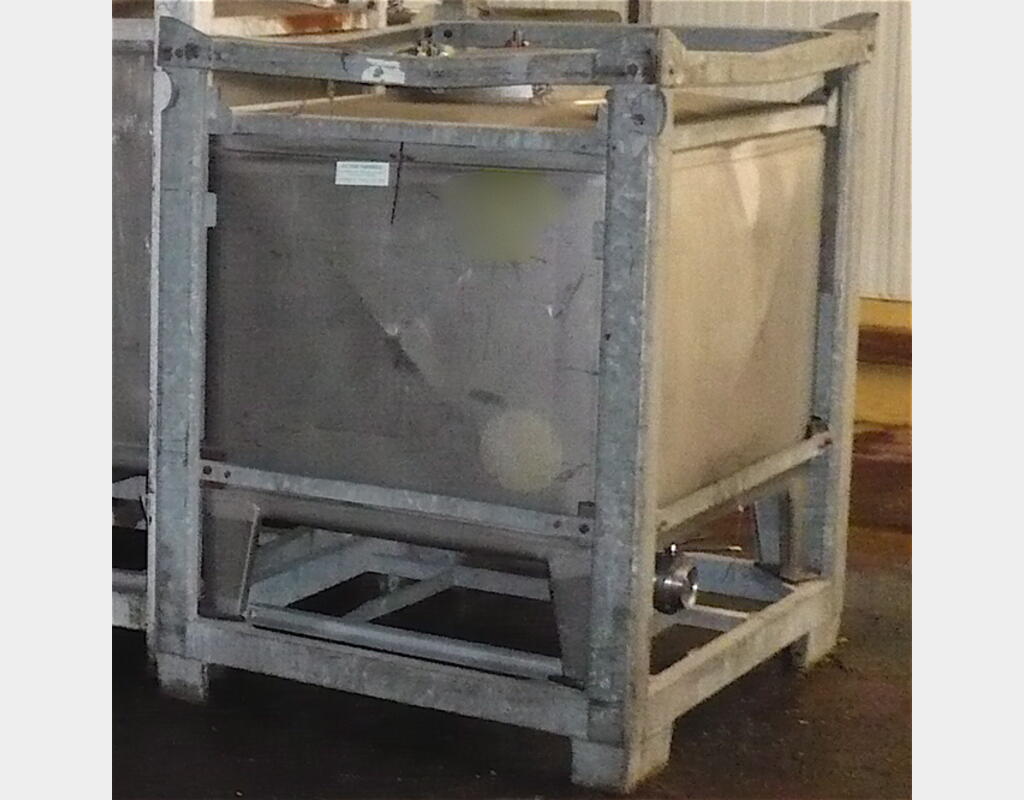 conteneur INOX 1000 litres - provenance alimentaire