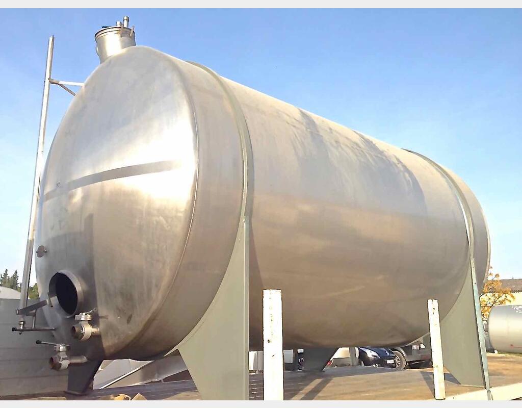 Cuve  INOX cylindrique horizontale Marque : ALFA LAVAL