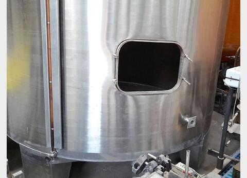 Cuve inox verticale fond fond conique