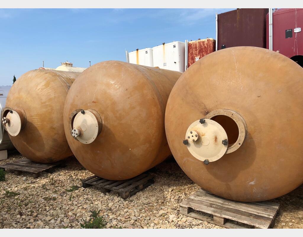 Cuve de stockage fibre - verticale fond plat