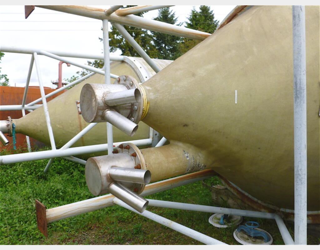 Silo en fibre de verre compartimenté - Volume : 70 m3 (2 fois 35 m3)