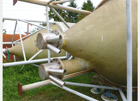 Silo en fibre de verre compartimenté - Volume : 70 m3 (2 fois 35 m3)