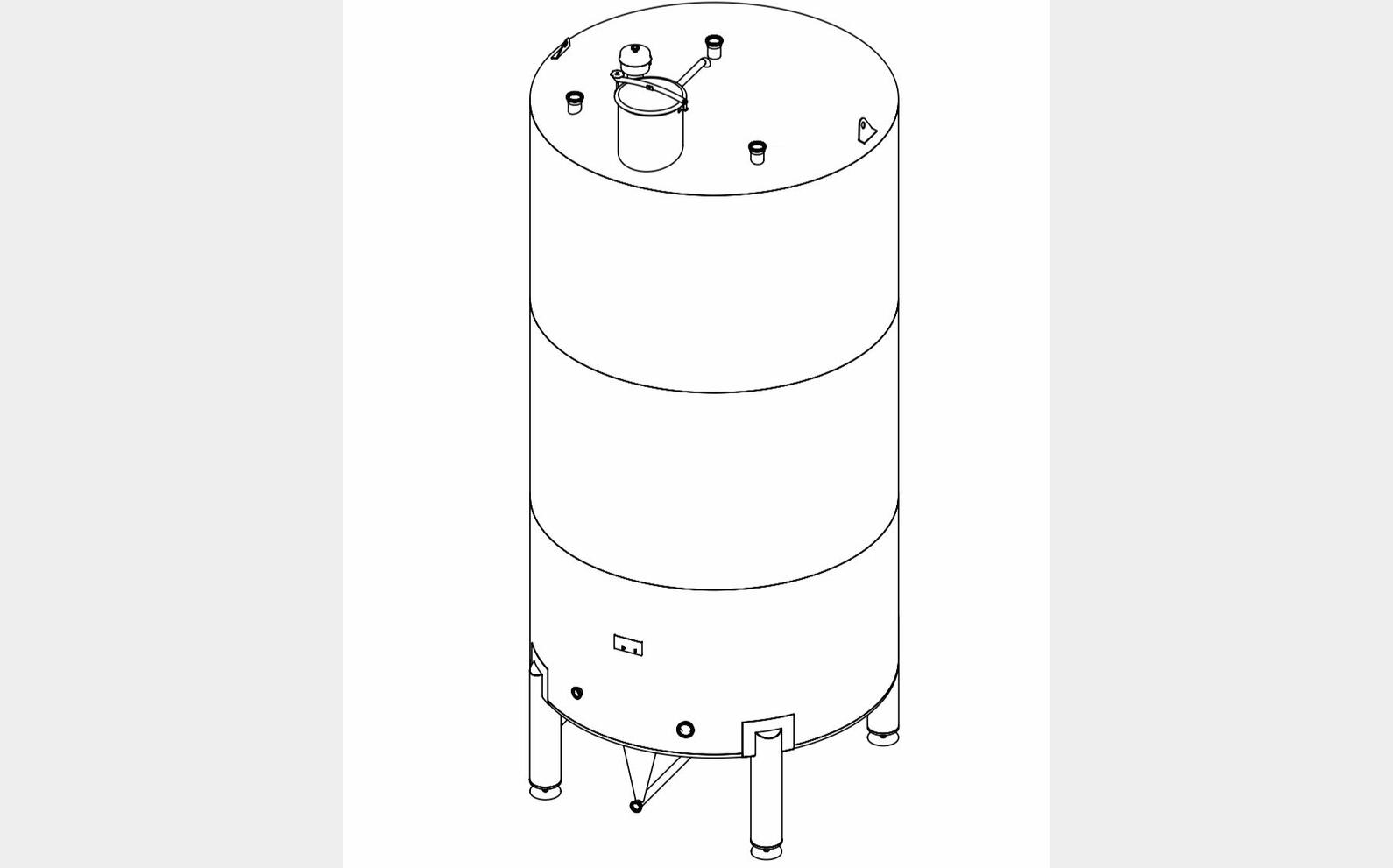 cuve INOX 316L ferm&eacute;e sur pieds MATERIEL NEUF