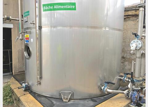 Cuve Inox 304L fond plat sur radier