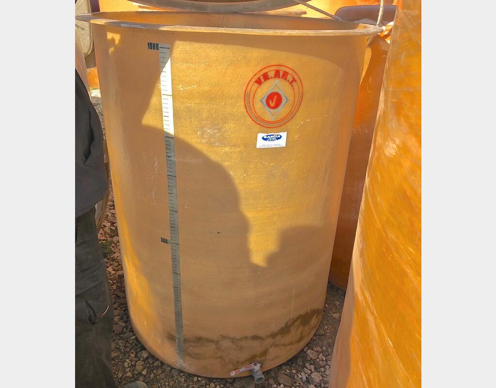 Cuve fibre chapeau flottant - Volume : 10 hectos (1000 litres)