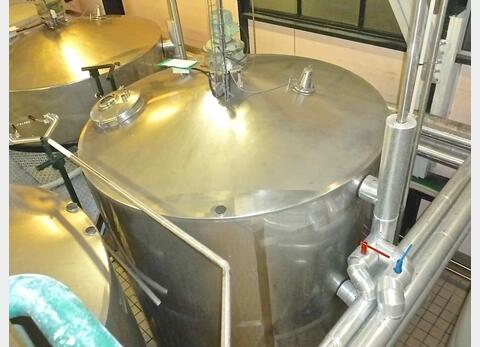 Cuve inox de m&eacute;lange isol&eacute;e circulation forc&eacute;e Agroalimentaire Volume : 130 HL (13000 litres)