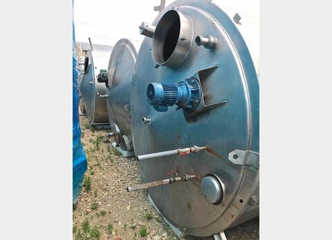 Cuve inox cylindrique verticale agitée - isolée sur pieds capacité 100 hls