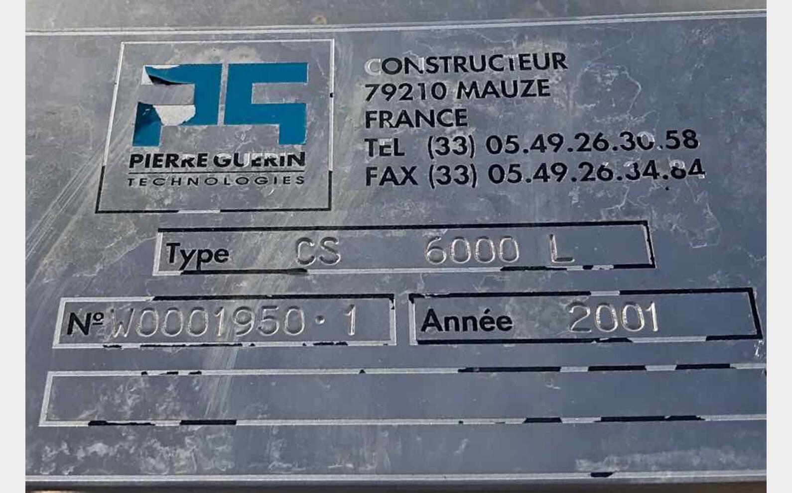 Cuve inox 316L Ann&eacute;e : 2001 Marque : PIERRE GUERIN