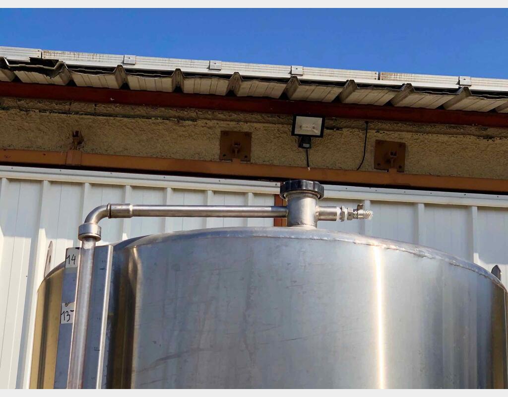 Cuve de stockage inox - Volume : 1400 litres