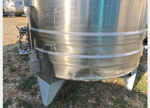 Cuve inox à chapeau flottant  40 hls - Fond incliné sur pieds