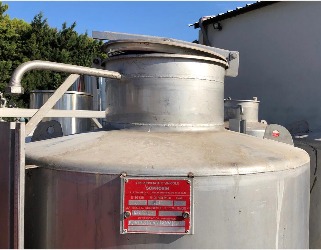 Cuve de Stockage INOX  - 1100 Litres , SOPROVIN